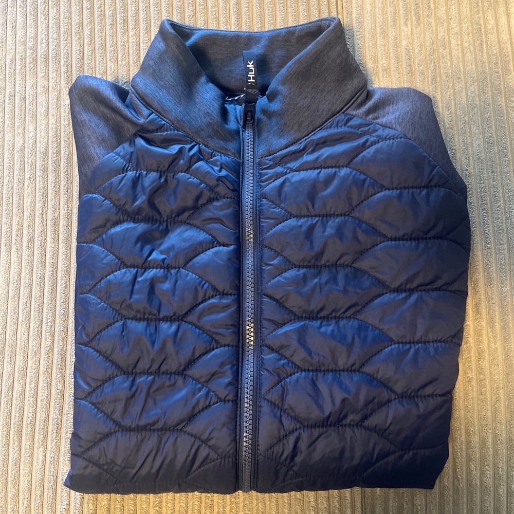 Men's Huk Scale Hybrid Jacket Blue Size Small. S - Picture 10 of 12